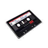 Retro Our House Custom Cassette Tape Doormat / Floor Mat-High quality 23.6 x 15.7in (60x40cm) doormat / floor mat. Professionally printed, durable & colorfast non-woven polyester fiber top, non-slip bottom. Indoor / outdoor use. Free Shipping Worldwide. Funny retro vintage cassette tape door mat, Our House custom name or saying. Unique kitsch housewarming gift or party decor-