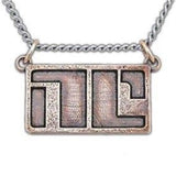 Bitch Planet NON-COMPLIANT Emblem Necklace, Sterling Silver or Bronze-The NC mark used to humiliate & isolate those who defy patriarchal overlords but many consider it a battle scar, a symbol of power & strength. Hand enameled sterling silver or bronze, handmade in USA. Genuine, official Image Comics Kelly Sue DeConnick Valentine DeLandro Bitch Planet jewelry. LGBTQ LGBTQIA TRANS Pride-Bronze-24" Stainless Steel Curb Chain-No Enamel-