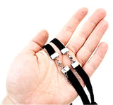 Black Elastic Lace Choker, 16-17.25in x 0.75in Classic Gothic Necklace-