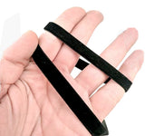 Black Flocked Velvet Ribbon Choker, 16x0.375in Classic Gothic Necklace-