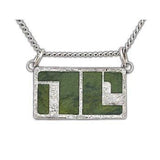 Bitch Planet NON-COMPLIANT Emblem Necklace, Sterling Silver or Bronze-The NC mark used to humiliate & isolate those who defy patriarchal overlords but many consider it a battle scar, a symbol of power & strength. Hand enameled sterling silver or bronze, handmade in USA. Genuine, official Image Comics Kelly Sue DeConnick Valentine DeLandro Bitch Planet jewelry. LGBTQ LGBTQIA TRANS Pride-Sterling Silver-24" Stainless Steel Curb Chain-Dark Jade-