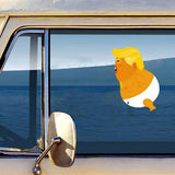 Baby Trump Vinyl Decals, 9x6in Wall Stickers Parody Protest Resist-