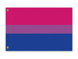 -High quality, professionally printed polyester Pride banner pole flag in your choice of size and style - single or double sided with either grommets or pole pocket. 2x1 / 1x2 ft, 3x2 / 2x3 ft, 3x5 / 5x3 ft or custom. Fully customizable. LGBT LGBTQ LGBTQIA LGBTQX Sexuality Bi Bisexuality Rights Equality. Resist United.-