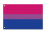 -High quality, professionally printed polyester Pride banner pole flag in your choice of size and style - single or double sided with either grommets or pole pocket. 2x1 / 1x2 ft, 3x2 / 2x3 ft, 3x5 / 5x3 ft or custom. Fully customizable. LGBT LGBTQ LGBTQIA LGBTQX Sexuality Bi Bisexuality Rights Equality. Resist United.-