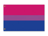 -High quality, professionally printed polyester Pride banner pole flag in your choice of size and style - single or double sided with either grommets or pole pocket. 2x1 / 1x2 ft, 3x2 / 2x3 ft, 3x5 / 5x3 ft or custom. Fully customizable. LGBT LGBTQ LGBTQIA LGBTQX Sexuality Bi Bisexuality Rights Equality. Resist United.-