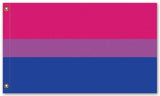 -High quality, professionally printed polyester Pride banner pole flag in your choice of size and style - single or double sided with either grommets or pole pocket. 2x1 / 1x2 ft, 3x2 / 2x3 ft, 3x5 / 5x3 ft or custom. Fully customizable. LGBT LGBTQ LGBTQIA LGBTQX Sexuality Bi Bisexuality Rights Equality. Resist United.-