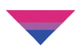 BISEXUAL Pride Bandana -Polyester jersey knit 24 inch square bandana, kerchief, handkerchief, hanky, neckerchief, do-rag, facemask, headscarf, babushka, hankey. GLBT LGBT LGBTQ LGBTQIA LGBTQX LGBTQ Plus LGBTQ+ Bi Bisexual Pride stripes. Love is love. Hearts not Parts. Equality, Rights, Representation.Pink Blue Purple-
