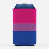 Bisexual Pride Insulator Sleeve, LGBTQ LGBTQIA Equality Love is Love-High quality, reusable neoprene beverage insulator sleeve. Fits standard 12oz and 16oz cans or bottles and keeps beverages cold. Easy to clean and foldable for easy storage. Great gift or drink marker for parties. LGBT GLBT LGBTQ LGBTQIA LGBTQX Bisexual Bi Pride Stripes, Rights, Representation, Equality. -