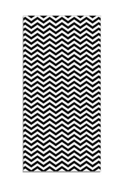 Black & White Lodge Chevron Floor Mat / Runner. Twin ZigZag Peeaks