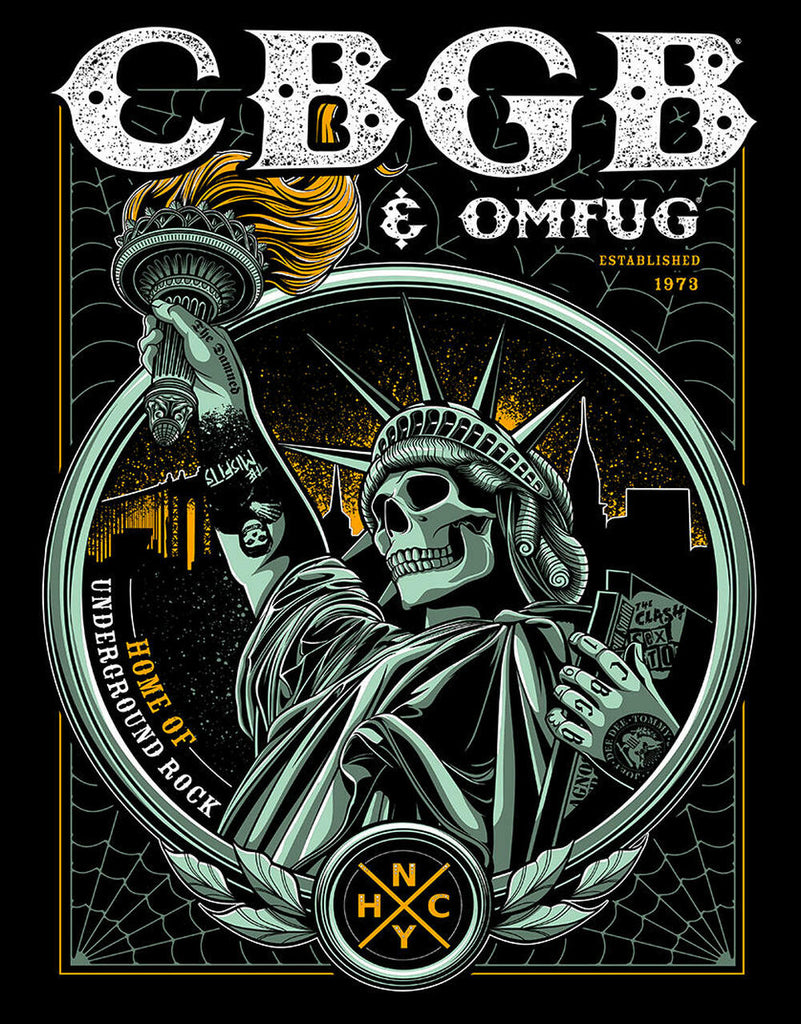 CBGB Lady Liberty Metal Sign-