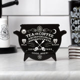 -Tea? Coffee? Milk? Sugar? Let the Ouija Cauldron coaster decide. High quality, cauldron shaped ceramic coaster with non-slip cork back and unique Alchemy artwork. Heat proof and scratch resistant. Ships from USA. funny witch witches wicca witchcraft samhain halloween CC27 coffee tea solstice xmas gift gothic home decor-