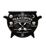 -Tea? Coffee? Milk? Sugar? Let the Ouija Cauldron coaster decide. High quality, cauldron shaped ceramic coaster with non-slip cork back and unique Alchemy artwork. Heat proof and scratch resistant. Ships from USA. funny witch witches wicca witchcraft samhain halloween CC27 coffee tea solstice xmas gift gothic home decor-