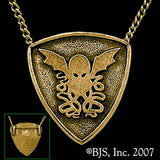 -14k Gold-Antiqued Finish (as shown)-24" Rhodium Plated Chain-