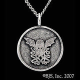 -Starling Silver-14" Rhodium Plated Chain-Antiqued Finish (as shown)-