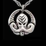-Inspired by the writings of H.P. Lovecraft, Call of Cthulhu and The Shadow Over Innsmouth. Handmade Miskatonic medallion with chant engraved on the reverse: "Ph'nglui mglw'nafh Cthulhu R'lyeh wgah'nagl fhtagn" (In his house at R'lyeh dead Cthulhu waits dreaming) Jeweler handcrafted in the USA of high quality bronze. -