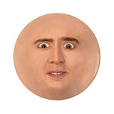 Creepy Cage Face Pinback Buttons - Funny Weird Cage Face-Off Meme Pin-High quality scratch and UV resistant mylar and metal pinback badge. 1.25, 2.25 or 3 inches. Ships in 3-5 business days from within the US. -1.25 inch Round Button-