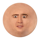 Creepy Cage Face Pinback Buttons - Funny Weird Cage Face-Off Meme Pin-High quality scratch and UV resistant mylar and metal pinback badge. 1.25, 2.25 or 3 inches. Ships in 3-5 business days from within the US. -2.25 inch Round Button-
