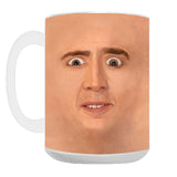 -Just sip and let Nic do the expressing! High quality print of the original artwork on a premium quality, durable ceramic mug. Send them as a gift, hide them in cabinet, serve coffee to an unexpecting friend or partner. Cagemas & white elephant classics. Office legends. Funny, weird, shocking, bizarre meme gag gifts. -15oz-616641499358