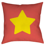 -Retro Red-14 x 14 inches-Sewn (no zipper)-