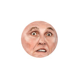 Rudy Colludiani Pinback Buttons, Giuliani Face of Corruption Trump Pin-Never Forget... He Lied for Trump. Rudy Colludy Giuliani... Ghouliani, the Great Colludiani, World's Worst Lawyer, America's Traitor and Trump's Human Lie Dispenser. High quality scratch and UV resistant mylar & metal anti-Trump pinback badge. 1.25, 2.25 or 3 inches. Funny RESIST Protest Ridiculous Weird Face Meme pin.-1.25 inch Round Button-