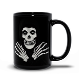 -Premium quality black mug in your choice of 11oz or 15oz. High quality, durable ceramic. Microwave safe, hand washing recommended to help prevent fading. Made-to-order and shipped from USA. Classic horror serial villain fiend creepy punk rock skeleton coffee cup mug halloween icon skull misfits gift black crimson red -