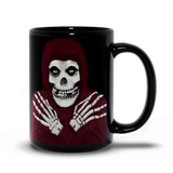 -Premium quality black mug in your choice of 11oz or 15oz. High quality, durable ceramic. Microwave safe, hand washing recommended to help prevent fading. Made-to-order and shipped from USA. Classic horror serial villain fiend creepy punk rock skeleton coffee cup mug halloween icon skull misfits gift black crimson red -15oz-Crimson-706547492635