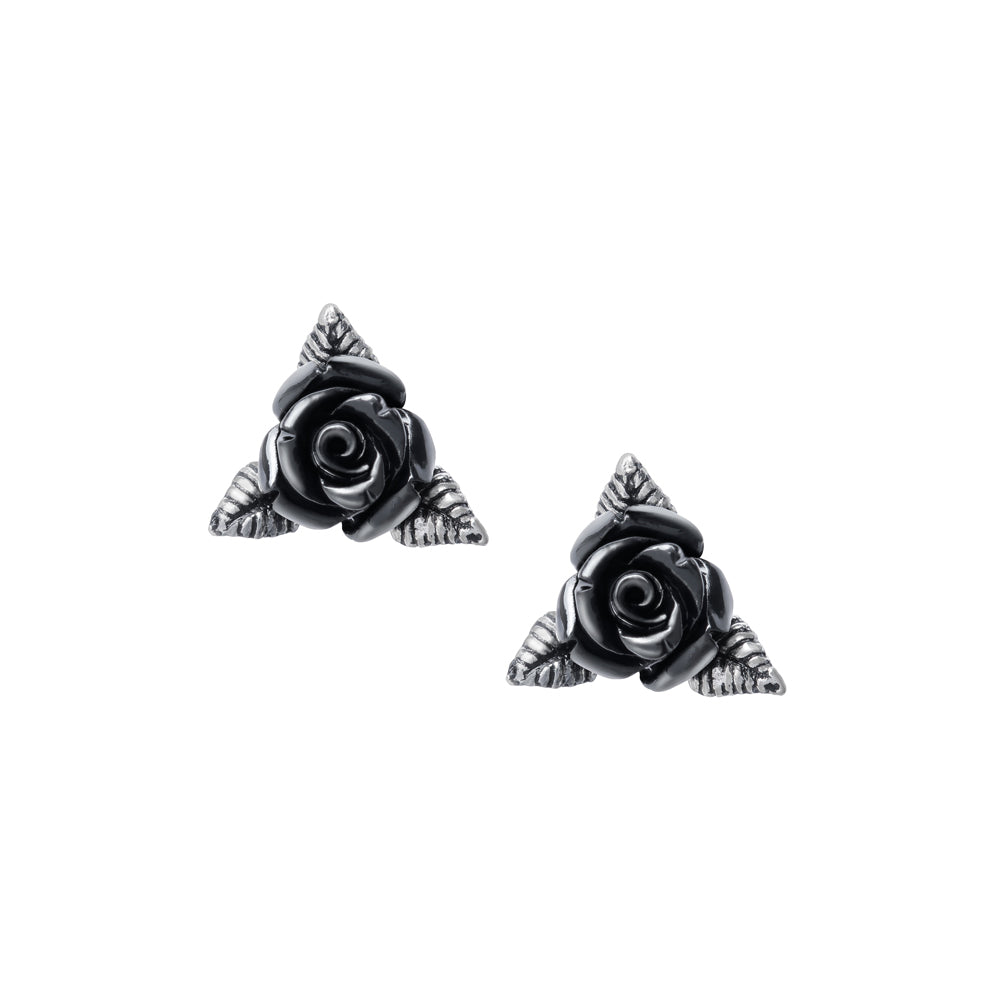 -Love and Loyalty from the 17th century, traditional Irish symbol - the heart for love and the crown for loyalty. Hand crafted in the UK of lead-free, fine English pewter and Swarovski Crystal hearts with stainless steel ear posts. Genuine Alchemy Product - Brand New with Alchemy Lifetime Guarantee-