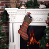 Freddy Halloween and Christmas Stocking - Red and Brown Striped Horror-