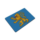 Flag of Apt 4A Doormat - BBT Sheldon's Lion Rampant Flag TV Inspired -High quality 23.6 x 15.7in (60x40cm) doormat / floor mat. Professionally printed, durable & colorfast non-woven polyester fiber top, non-slip bottom. Indoor / outdoor use. Free Shipping Worldwide. Funny Big Bang inspired Sheldon's Flag of Apartment 4A door mat. BBT micronation, Lion rampant on a field of azure blue.-