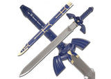 -Limited Edition EXACT REPRODUCTION Link's Master Sword From the Legend of Zelda: Twilight Princess video game. Extremely well crafted. Sharp, full size Stainless Steel with metal trimmed hard scabbard. -