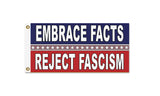 -High quality polyester flag. Single or double-sided w/blackout, grommets or pole pocket/sleeve. 3x2ft/2x3ft 5x3ft/3x5ft 1x2/2x1 custom. Restore Sanity Anti-fascist Antifa Patriotic Political Protest Banner Trump Criminal GOP MAGA Desantis Republicans No More Magats Vote Them Out Save American Democracy Red White Blue-1x2ft-Standard-Grommets-
