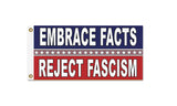 -Quality flag, single or double-sided w/blackout, grommets/pole sleeve. 2x3/3x5/1x2 Patriotic Anti-fascist Antifa Political Protest Banner Red White Blue Resist-1x2ft-Standard-Grommets-