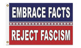 -High quality polyester flag. Single or double-sided w/blackout, grommets or pole pocket/sleeve. 3x2ft/2x3ft 5x3ft/3x5ft 1x2/2x1 custom. Restore Sanity Anti-fascist Antifa Patriotic Political Protest Banner Trump Criminal GOP MAGA Desantis Republicans No More Magats Vote Them Out Save American Democracy Red White Blue-3x2 ft-Standard-Grommets-796752936840