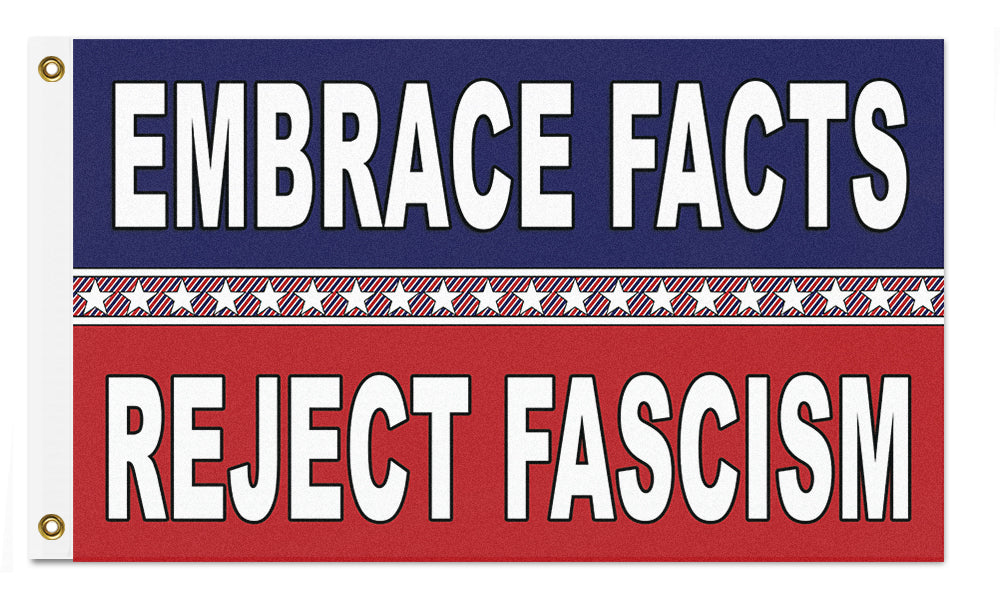 -Quality flag, single or double-sided w/blackout, grommets/pole sleeve. 2x3/3x5/1x2 Patriotic Anti-fascist Antifa Political Protest Banner Red White Blue Resist-5x3 ft-Standard-Grommets-796752936840