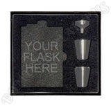 -Custom dad joke gift for the father who drinks and tells dad jokes. Engraved 8oz Top Shelf Stainless Steel Flask with easy closure screw cap lid. Measures 5.5" tall and 3.75" wide and holds eight shots. Optional funnel or gift box with funnel and shot glasses. -