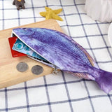 Realistic 3D Fish Pouch Coin Purse Makeup Bag Case, Weird Funny Creepy-