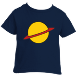 -Soft, comfortable and durable Rabbit Skins ringspun cotton fine jersey unisex toddler tee with classic cartoon planet design. Made-to-order, shipped from the USA. Short sleeves, crew neck, tear away label, CPSIA compliant. Funny retro nineties 90s kids rugrat kids graphic t-shirt 1990s redhead cosplay halloween costume-2T-Navy Blue-