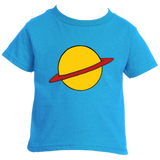 -Soft, comfortable and durable Rabbit Skins ringspun cotton fine jersey unisex toddler tee with classic cartoon planet design. Made-to-order, shipped from the USA. Short sleeves, crew neck, tear away label, CPSIA compliant. Funny retro nineties 90s kids rugrat kids graphic t-shirt 1990s redhead cosplay halloween costume-2T-Turquoise-