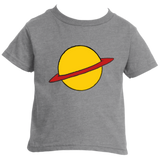 -Soft, comfortable and durable Rabbit Skins ringspun cotton fine jersey unisex toddler tee with classic cartoon planet design. Made-to-order, shipped from the USA. Short sleeves, crew neck, tear away label, CPSIA compliant. Funny retro nineties 90s kids rugrat kids graphic t-shirt 1990s redhead cosplay halloween costume-2T-Heather Grey-