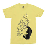 Love is Smoke... Fume of Sighs Tee - Gothic Punk Grunge Fashion Shirt-Yellow-S-