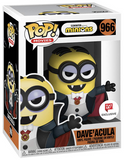 -Funko Pop! Movies: Minions Universal Monsters - Dave'acula #966 Limited Edition Dracula / Vampire Minion. This was a Halloween 2020 Walgreens Exclusive. Long since sold out and hard to find. Genuine Funko officially licensed product. Free shipping within USA. Despicable Me spooky spoopy gift retired rare HTF LE NIB-