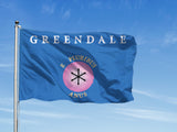 Greendale CC Flag, Custom Cosplay Prop Replica Pole Banner Flag-High quality, professionally printed custom polyester banner pole flag. Single or double sided with either grommets or pole pocket. 2x1 / 1x2 ft, 3x2 / 2x3 ft, 3x5 / 5x3 ft or custom size. Fully customizable on request. Community college E Pluribus Anus flag tv meme cosplay photo prop replica banner-