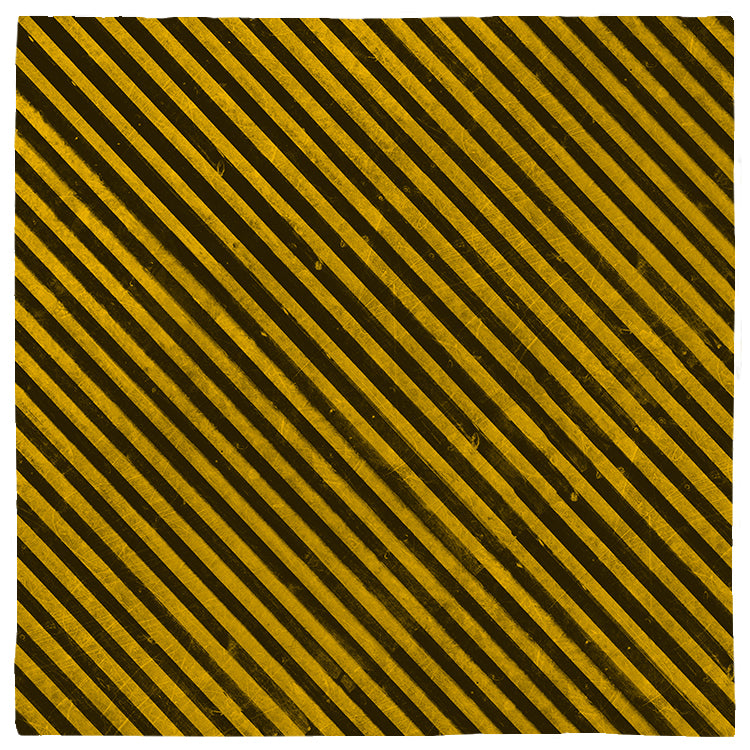 Yellow & Black Grunge Gothic Pinstripe Bandana, Traffic Stripe 24in-Polyester jersey knit 24 inch square bandana, kerchief, handkerchief, hanky, neckerchief, do-rag, facemask, headscarf, babushka, hankey. Custom made. Retro vintage grunge goth gothic style pinstripes / thin distressed stripe pattern. These bandanas are made-to-order and typically ship in 2-4 business days from USA. Traffic Caution Constructoin.-Diagonal-