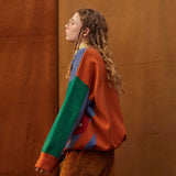 -High quality polyester and acrylic wool knit sweater. One size, see measurements. Free shipping from abroad. women's unisex oversize boyfriend sweater artsy abstract cartoon dog color block fashion jumper dogger doggy puppy pupper harajuku pullover unusual strange y2k alternative style on trend -