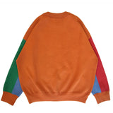 -High quality polyester and acrylic wool knit sweater. One size, see measurements. Free shipping from abroad. women's unisex oversize boyfriend sweater artsy abstract cartoon dog color block fashion jumper dogger doggy puppy pupper harajuku pullover unusual strange y2k alternative style on trend -