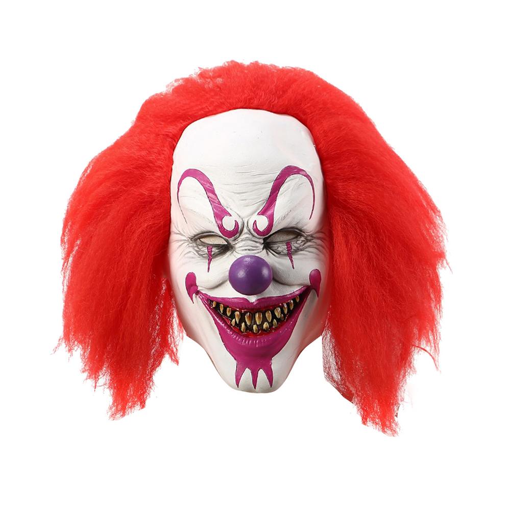 -High quality latex over-the-head clown mask. One size fits most.Free shipping from abroad with average delivery to the US in about 2-3 weeks. creepy scary carnival of evil clown mask circus latex halloween mask costume cosplay freak show-