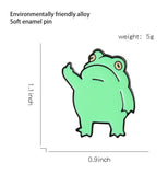 -High quality metal alloy and soft enamel pin. Measures about 1.1" tall and 0.9" wide.Free shipping from abroad with average delivery to the US in about 2 weeks. Rude Kawaii EFF OFF Fuck You pinback badge funny gift attitude flipping off flip the bird mode quitting out go yourself done over it GFY punk pastel goth cute-