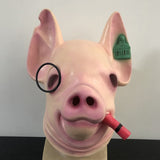 -High quality soft latex over-the-head pig mask. One size fits most. Free shipping from abroad. Funny animal farm piggy animal gamer legion larp cosplay protest watch dogs bougie monocle rich pig mask bourgeoisie halloween costume crony capitalism comrade socialist socialism equality ruling elite created equal quote-