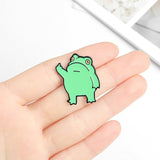 -High quality metal alloy and soft enamel pin. Measures about 1.1" tall and 0.9" wide.Free shipping from abroad with average delivery to the US in about 2 weeks. Rude Kawaii EFF OFF Fuck You pinback badge funny gift attitude flipping off flip the bird mode quitting out go yourself done over it GFY punk pastel goth cute-
