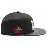 La Familia Snapback Cap -High quality black cap with large embroidered La Familia logo on front, severed horse head on the side and 'The Don' arched across the back. One size fits most with snapback adjustment.Free shipping from abroad with average delivery to the US in 2-3 weeks. Funny hiphop mafia parody streetwear fashion baseball hat -